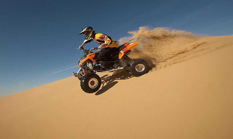 Quad bike adventure tracks on Dubai’s red desert